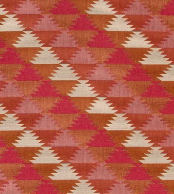 Christopher Farr Geometric Wool Blend Uphol Fabric- Busy Lizzie Hot Pink 1.20 yd - Image 1 of 2