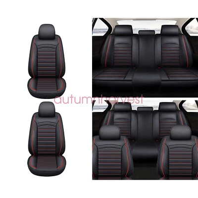 For Subaru Front+Rear Auto Car Seat Covers 5-Seats Protector Leather Full Set US - Image 1 of 4