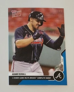Carta 2020 Topps NOW #199 Adam Duvall Atlanta Braves Blue Parallel #/49 - Foto 1 di 2