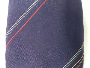 Alexander Neel Necktie Tie Mens Blue Striped Silk EUC - Picture 1 of 3