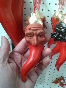 Cuerno 13CM Terracota Suerte Pulcinella Pesebre Gobbo Scio Italy Abuela Cuna - Picture 1 of 1