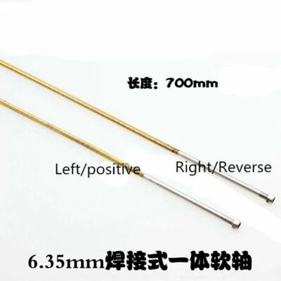 6.35mm 1/4 x 700mm Flex Shaft Cable Shaft Left / Right Threaded for RC Boat - Image 1 of 4