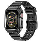 Rugged Military Metal Case+TPU Band Strap For Apple Watch Series 9 8 7 6 5 4 SE