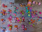 Rare ! MINI LOT DE 18 POUPÉES LALALOOPSY avec beaucoup d'ACCESSOIRES, meubles et extras !! 