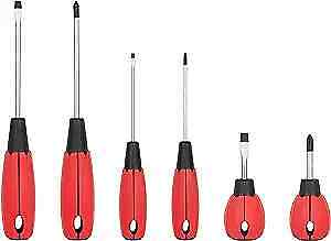 Magnetic Screwdriver Set, 6-Piece Screw Drivers Tool Set 3 Phillips and 3 