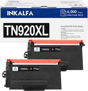 2PK TN920XL TN920 Toner Cartridge With Brother HL-L5210DN L5210DW HL-L6210DW - Picture 1 of 7