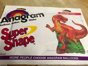 1 Giant Dinosaur Super Shape T-Rex 31" Foil Balloons Anagram - Picture 1 of 4