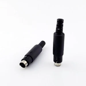 5x 5 Pin Mini DIN Mini-DIN Male Plug S-video Connector Adapter W/ Plastic Handle - Picture 1 of 7