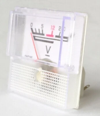 WZRELB 0-20V Analog Panel Meter DC voltmeter Voltage Guage 12V 1PCS
