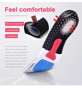 New Silicone Orthotic Arch Support Shoe Gel Insoles Insert Cushion for Women Men - Picture 1 of 15