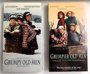 Lot of 2 Grumpy Old Men & Grumpier Old Men VHS - Jack Lemmon Walter Mattheau