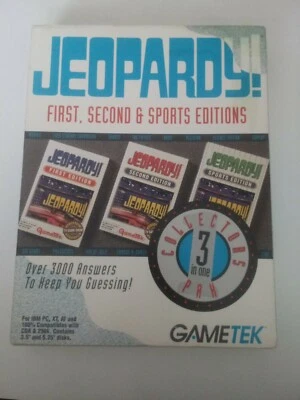 1990 JEOPARDY! First Second Sports Editions, IBM PC XT AT, 3.5" & 5.25" Disks - Image 1 of 3