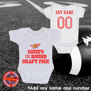 Chiefs Babygrow Vest, Personalised USA America - Picture 1 of 1