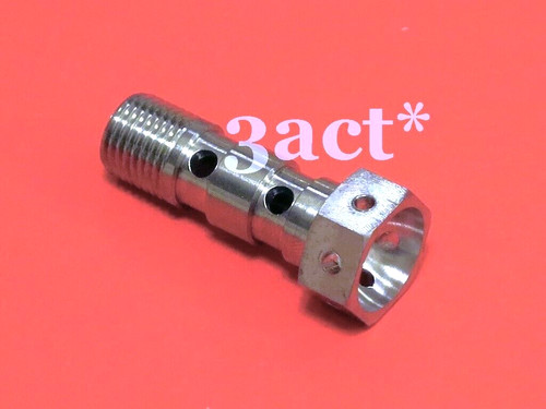 Brake Banjo Bolt M10x1.0 To 1/4 In Brake Line Banjo Bolt Adapter With Washers For Pipeline Connections