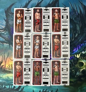 2023 Chronicles UFC Contenders Season Ticket (9) Card Insert Lot