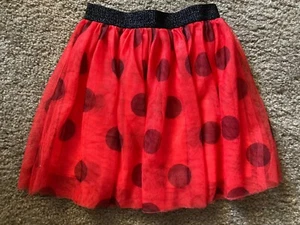 Girl’s Miraculous Ladybug Red Polka Dot Tulle Skirt, Size 4/5 - Picture 1 of 4