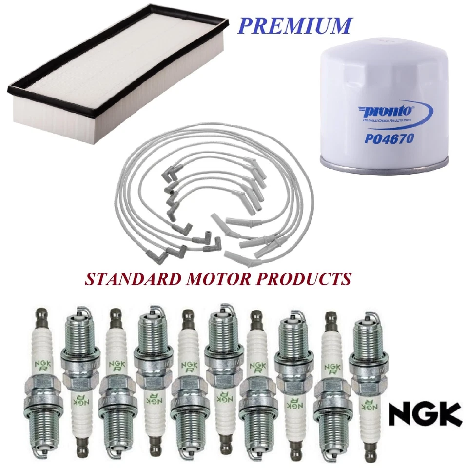 Kit de puesta a punto filtros de aceite de aire tapones de cable para Dodge Ram 2500 V10; 8,0 L 2000-2002 Foto 1 de 1