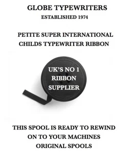 🌎PETITE SUPER INTERNATIONAL TYPEWRITER RIBBON FOR MACHINES WITH ORIGINAL SPOOLS - Picture 1 of 7