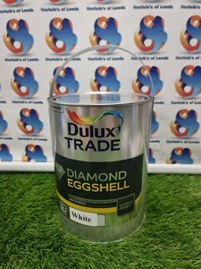 Dulux Trade Diamond Eggshell Paint White 5L free postage M - Picture 1 of 3