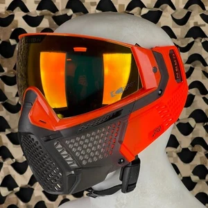 NEW Carbon CRBN Zero Pro Paintball Mask (More Coverage) - Blaze - Red Mirror - Picture 1 of 5