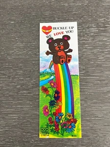 Vintage 1988 Buckle Up We Love You Bear Bookmark - Don't Drive Drunk Iowa - Picture 1 of 2