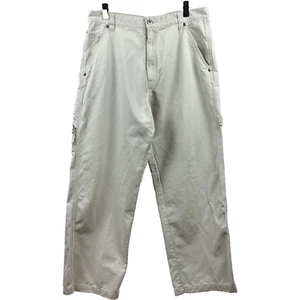 PLUGG Carpenter Pants Men's Size 32 x 30 Stone Baggy 100% Cotton Skater Wide Leg - Picture 1 of 17