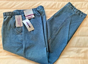 Women’s Alia NWT Denim Stretch Jeans Straight Leg Elastic Waist Size 6P - Picture 1 of 5