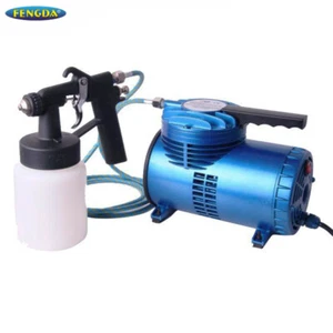 KIT AEROGRAFIA AS-06K FENGDA COMPRESSORE CON PISTOLA A BASSA PRESSIONE AEROGRAFO - Imagen 1 de 5