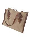 VTG Etienne Aigner Tote Bag Purse Cream Color /Brown With Keychain 