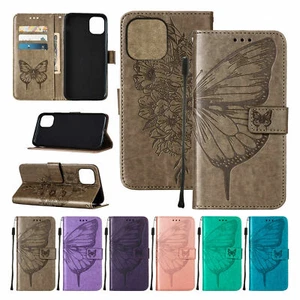 For iPhone 13 Pro Max 13 Mini Butterfly Magnetic Flip Leather Wallet Case Cover - Zdjęcie 1 z 65