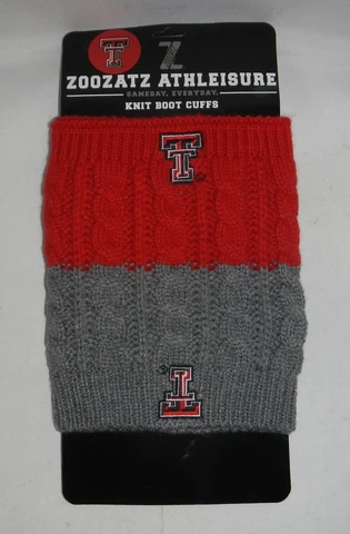 Texas Tech University TTU Red Raiders KNIT WOMENS CREW Boot SOCKS Leg Warmers Cover