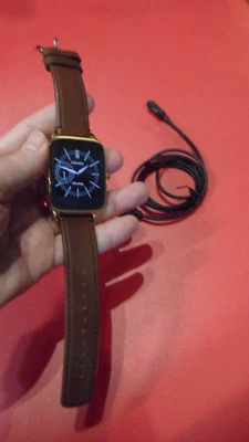 ASUS ZenWatch 2 WI501Q 45mm Smartwatch Stainless Steel Case, Brown Band, 4GB - Image 1 of 4