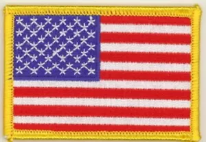 USA American Flag (G) iron-on Embroidered Patches 3"x2" iron-on - Picture 1 of 1