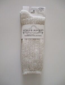 World's Softest Socks - Weekend Collection - Pointelle - Cloud - NEW