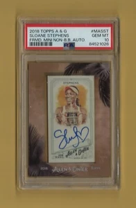 2018 Topps Allen & Ginter Mini Framed Auto Sloane Stephens RC PSA 10 - Picture 1 of 2