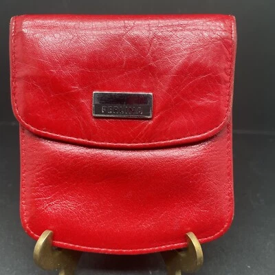 Carteira de couro vermelha Perlina New York - Imagem 1 de 4