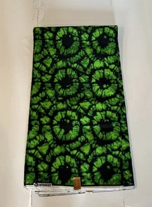 African Print Fabric, Ankara Fabric, Green Fabric - Picture 1 of 4