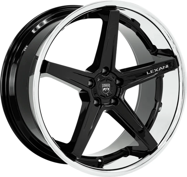 RUEDAS LEXANI SAVAGE 20X10,5 5X114,3 NEGRO BRILLANTE CON LABIO SS 45ET 74,1 CB Foto 1 de 1