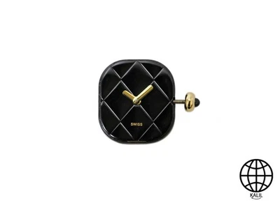 Reloj para damas Chanel movimiento genuino Matelasse Cal.976.001 esfera negra funcionando #1 Foto 1 de 4
