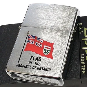 Encendedor Zippo Canadá Ontario 1992 vintage raro bandera descontinuado inusual sin usar - Imagen 1 de 6