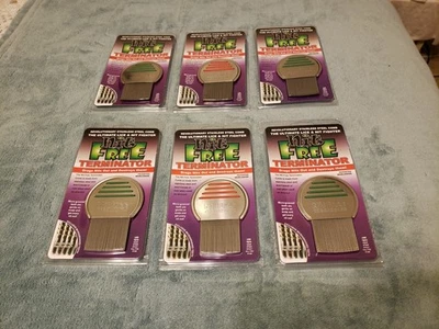 Lot Of 6 Nit Free Brand Terminator Comb Rid Head Lice uni sex long short hair - Image 1 of 4
