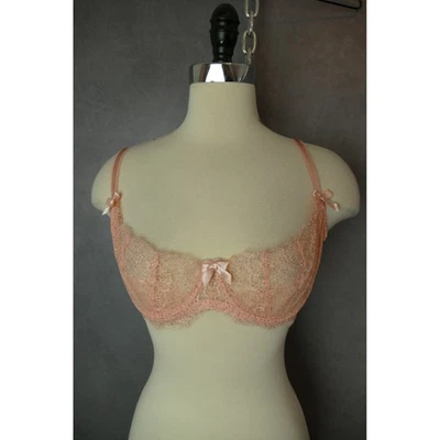 Sujetador de encaje rosa para mujer L'Agent by Agent Provocateur, correas ajustables 34DD Foto 1 de 4