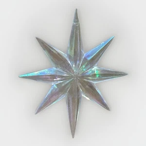 "Nuevo adorno de Navidad de copo de nieve estrella de plástico transparente de 5""" - Imagen 1 de 3