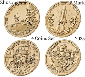 2025 US American Innovation Dollar Full Set (P Mark) 4 Coins - Free shipping - Picture 1 of 2
