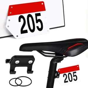 MTB Bike Racing Number Plate Mount Holder Bicycle License Number Cards Bracket - Picture 1 of 13