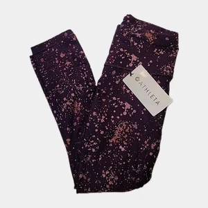 NWT Athleta Womens Ultimate Stash Pocket Splat Capri Legging Dark Purple Size XS - Picture 1 of 8