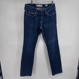 Pantalones de mezclilla BKE Culture para mujer 29R bolsillos de estrás lavado oscuro pierna recta - Imagen 1 de 5