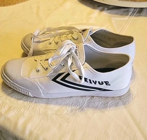 Scarpe da tennis Feiyue sneakers 13M bianco/navy righe tela preppy eleganti - Foto 1 di 6
