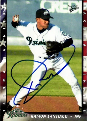 Ramon Santiago Signed 2004 MultiAd Tacoma Rainiers #29 Seattle Mariners - Image 1 of 2