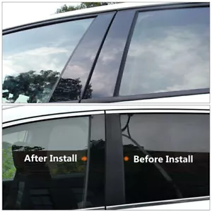 6PCS Black Pillar Posts Window Trim Sticker For Peugeot 308 SW/Touring 2007-2014 - Picture 1 of 12